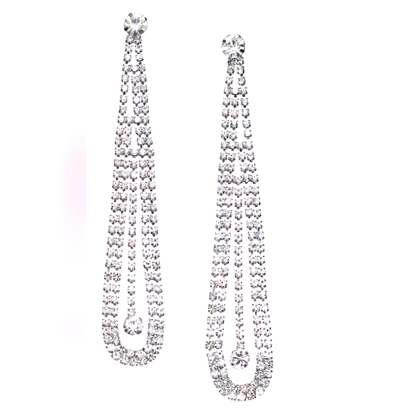 INC International Concepts Jewelry - Silver-Tone Crystal Pendulum Drop Earrings,